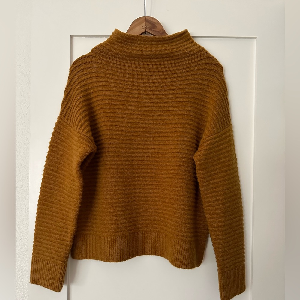 Madewell Belmont Mockneck Sweater - golden harvest size small